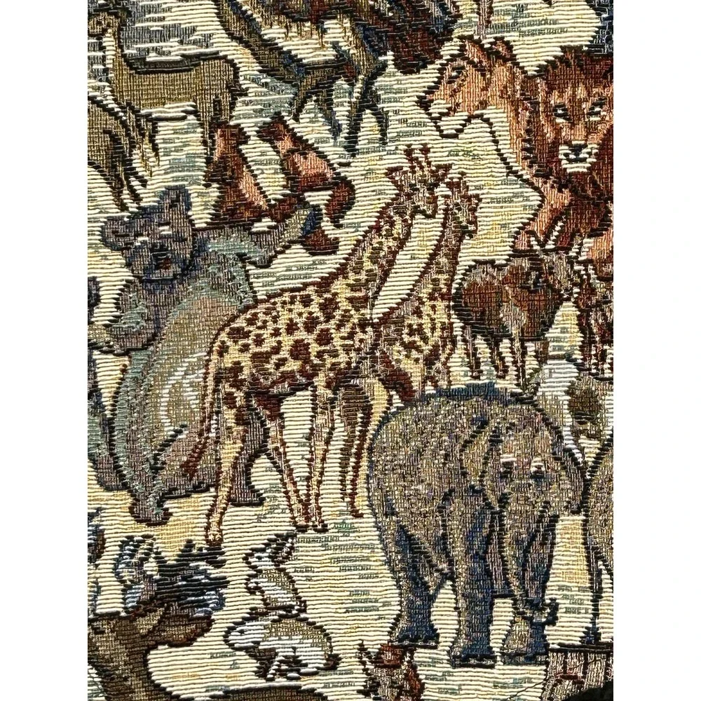 VTG Bobbie Brooks Noahs Ark Vest Sz M Animals Lions Elephant Deer Christian - Picture 3 of 11